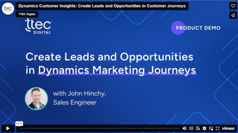 Create Leads and Opportunities in Dynamics Marketing Journeys