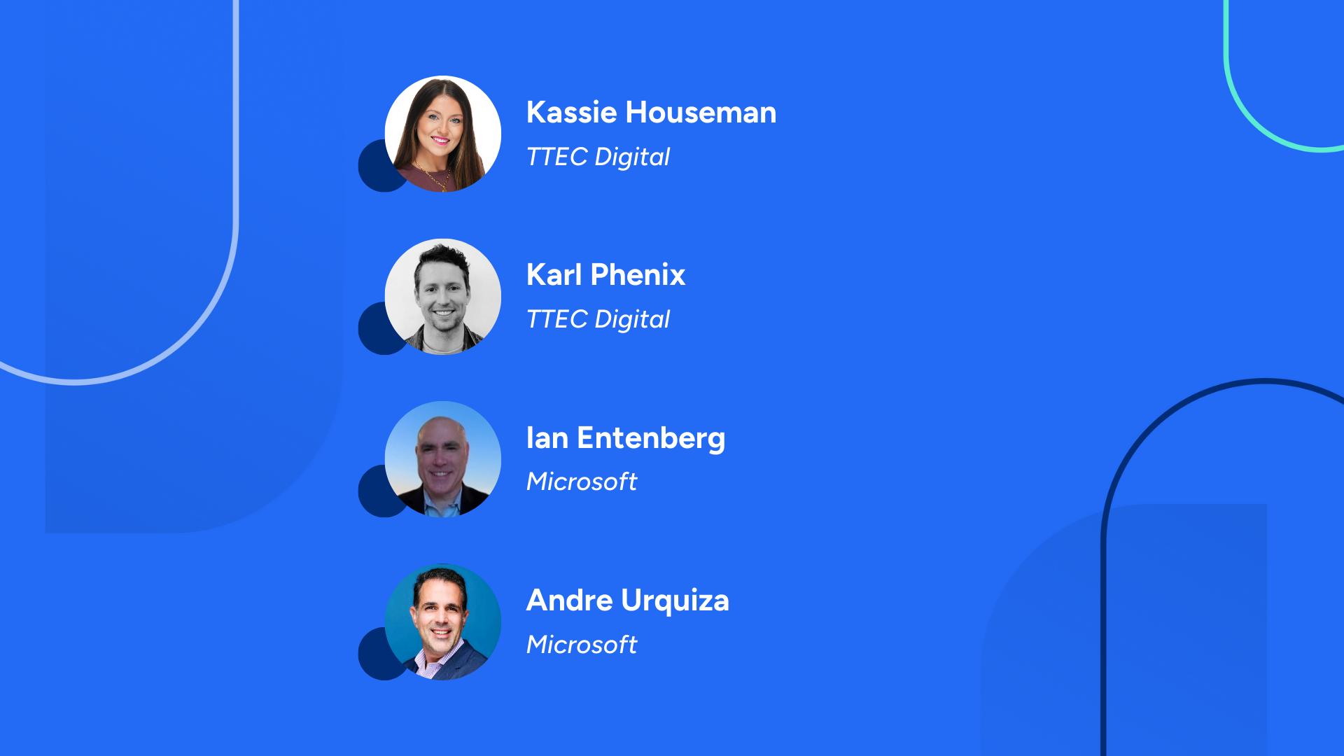 Webinar Feature Image Template Blue four speakers