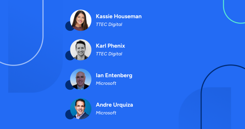 Webinar Feature Image Template Blue four speakers