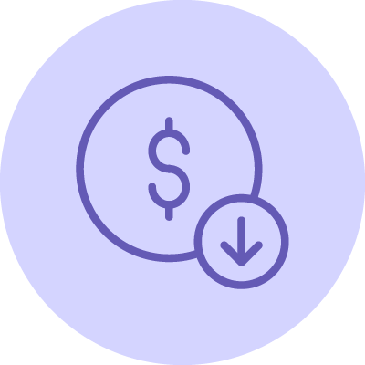 Icon Dollar Down