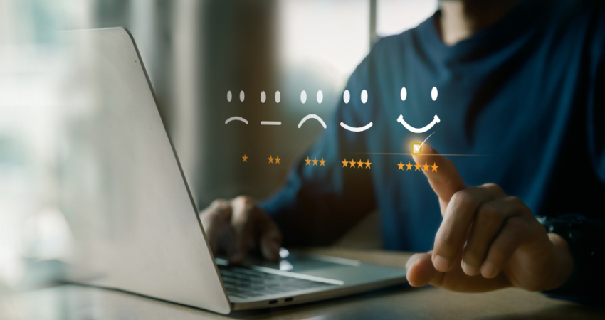 Customer experience satisfaction survey stars 1100x550