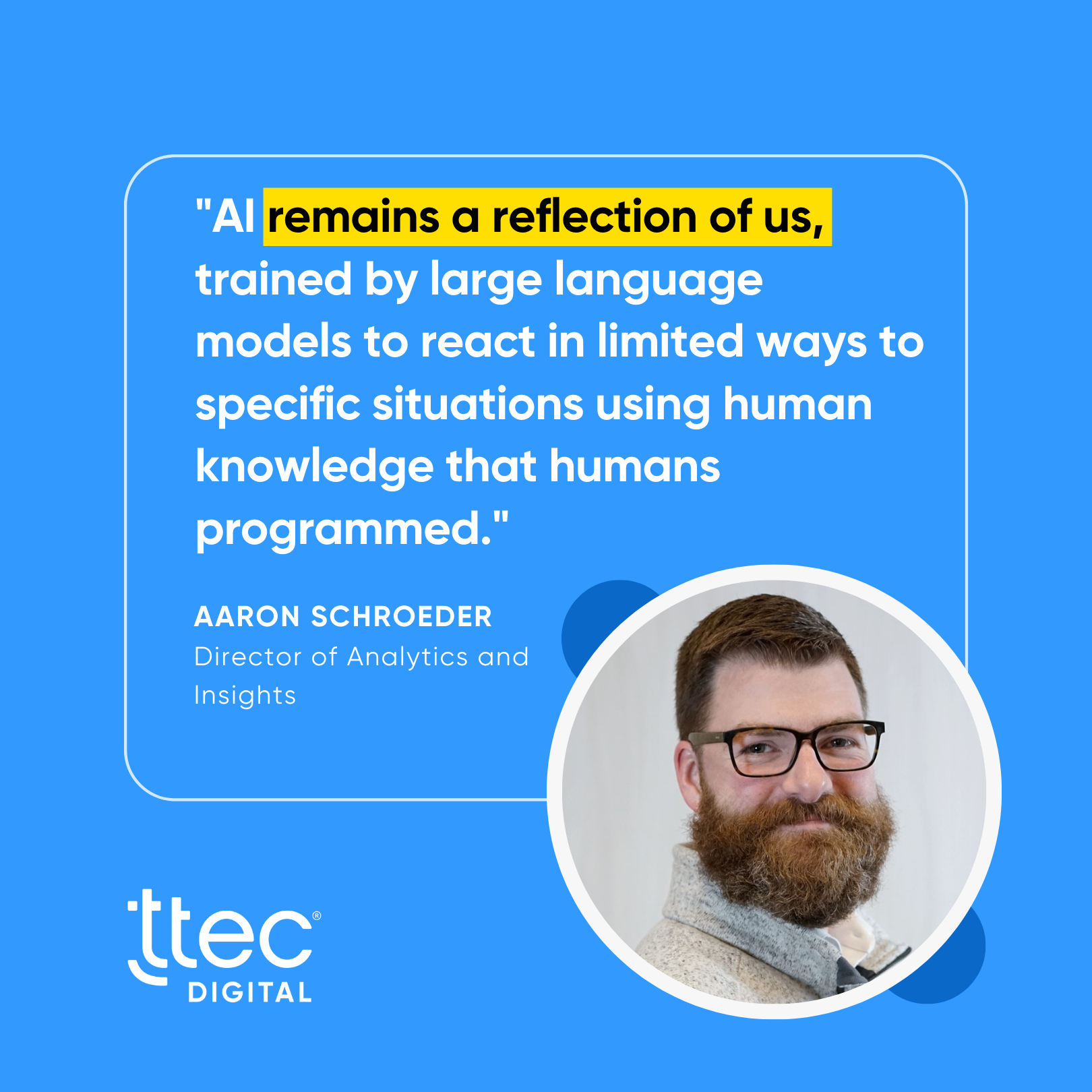 Aaron Schroeder Customer Service Manager AI article 1